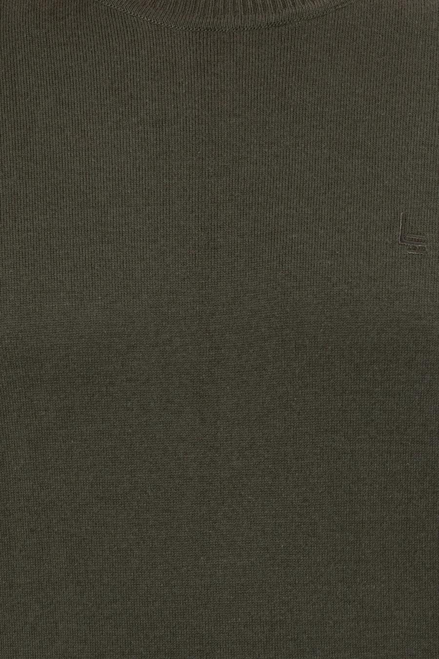 Haki Slim Fit Bisiklet Yaka Basic Triko Kazak - 50259092016