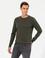 Haki Slim Fit Bisiklet Yaka Basic Triko Kazak