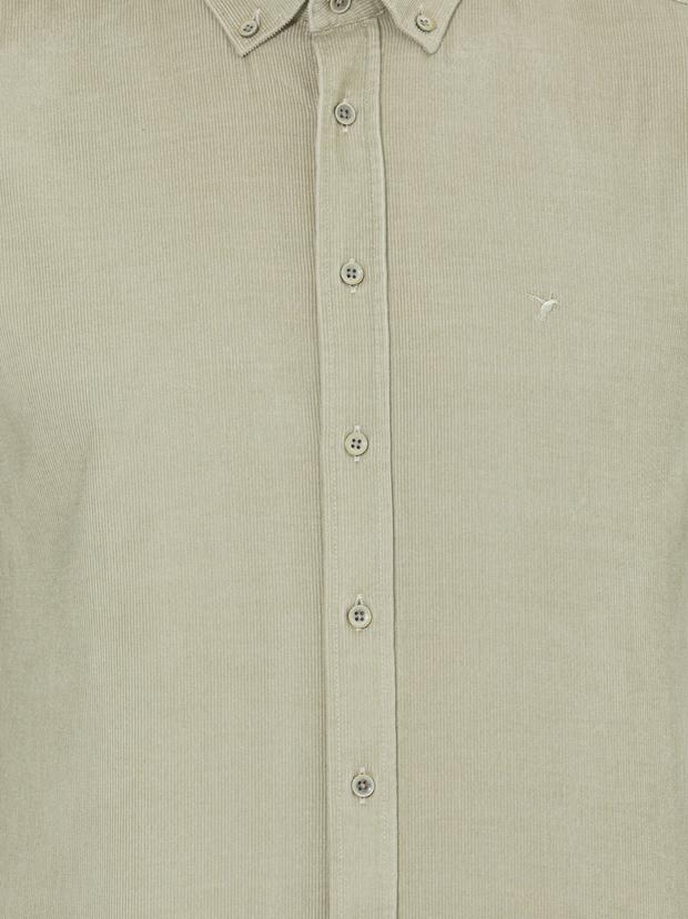 Su Yeşili Slim Fit Uzun Kollu Gömlek