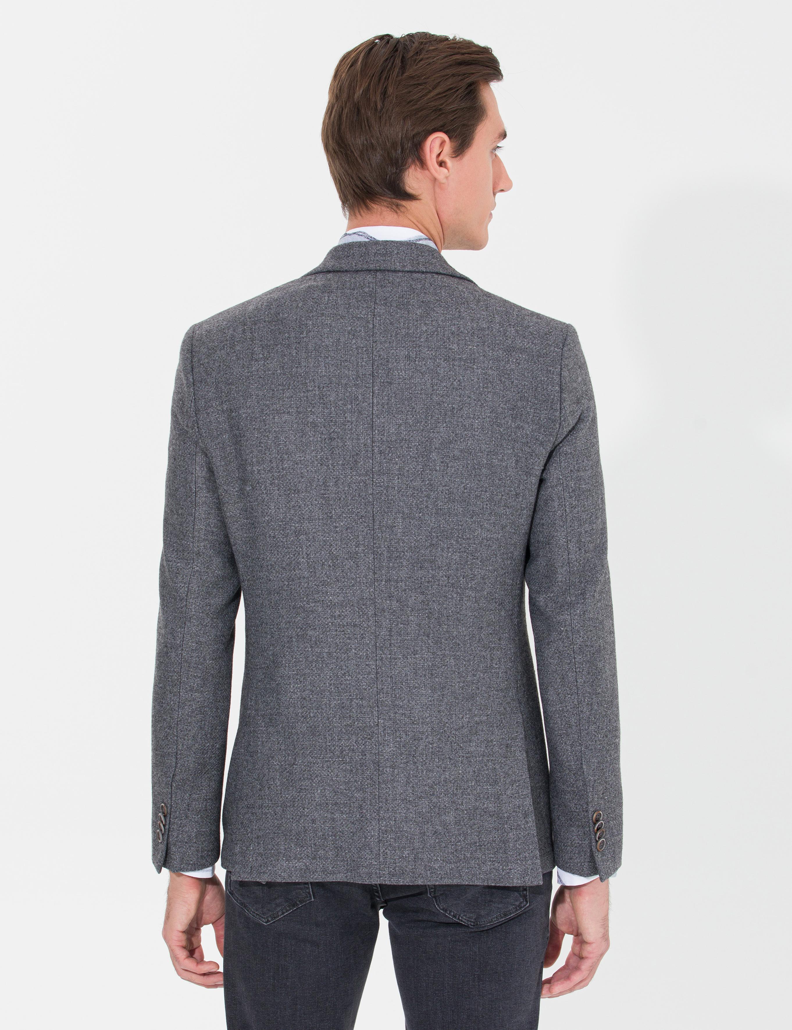 Antrasit Slim Fit Ceket - 50260594224