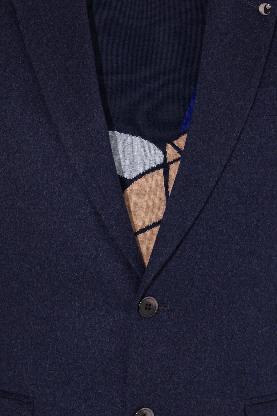 Lacivert Slim Fit Kaşmir Ceket - 50258856047
