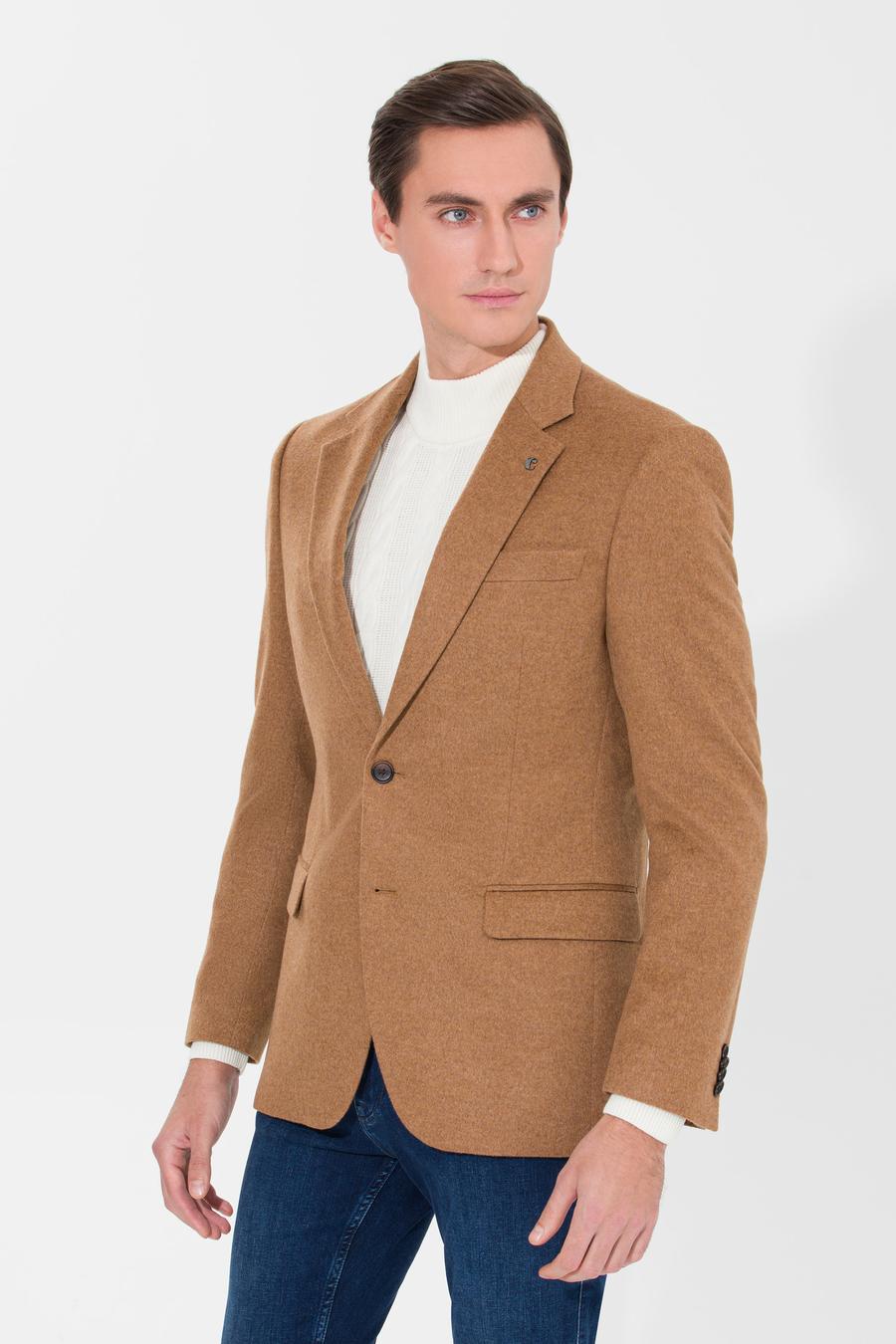 Camel Slim Fit Kaşmir Ceket - 50258856008