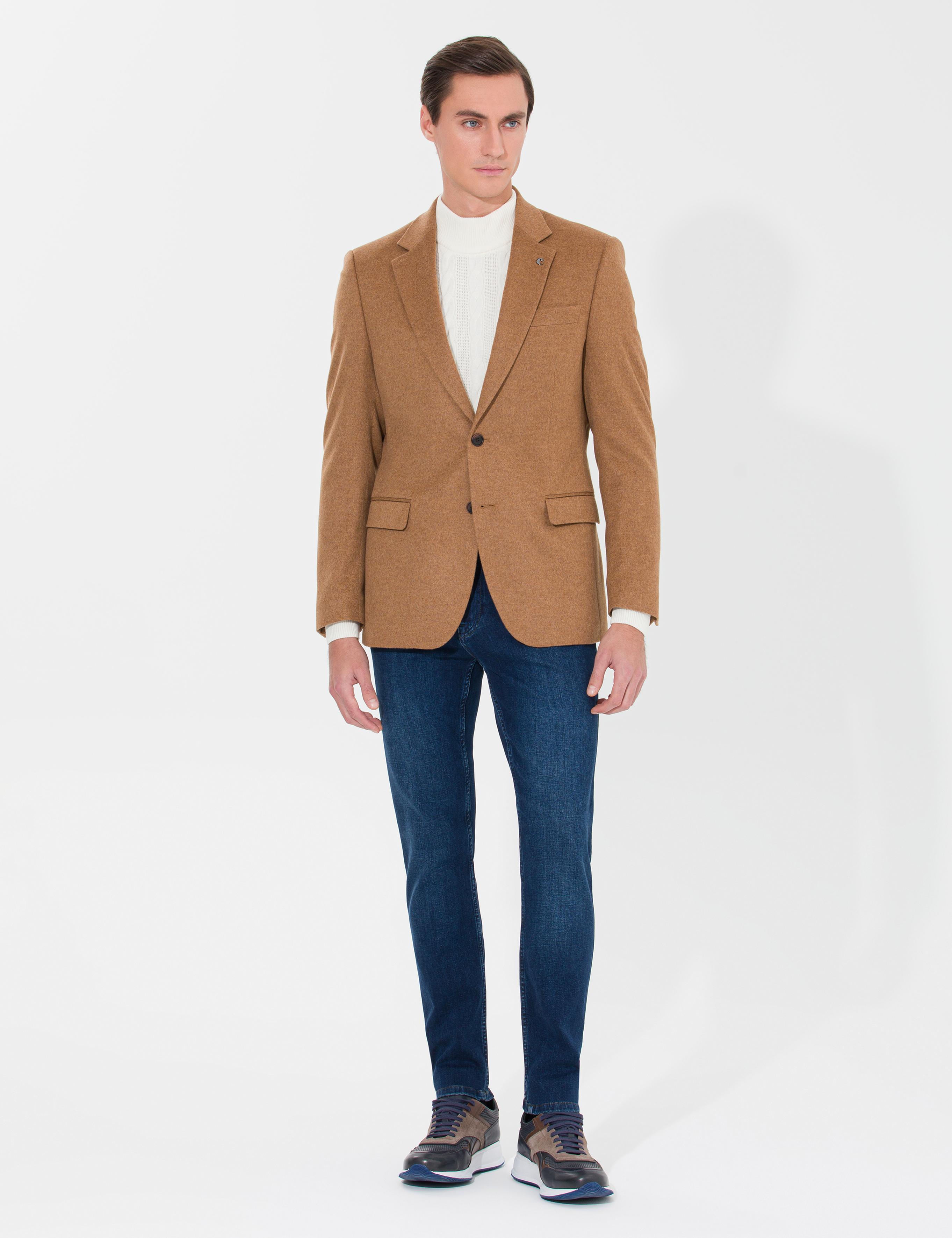 Camel Slim Fit Kaşmir Ceket - 50258856008
