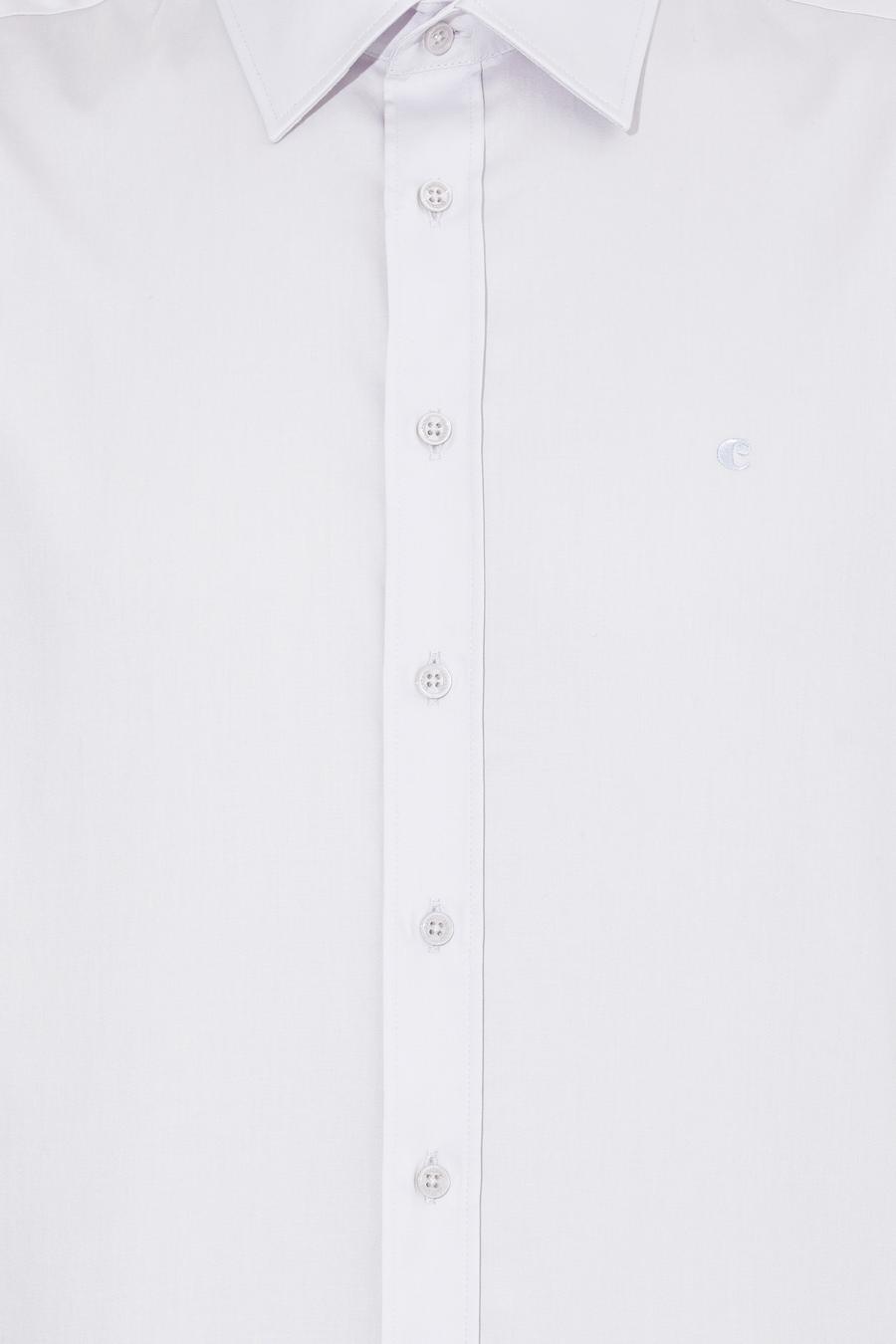 Açık Gri Slim Fit Uzun Kollu Basic Gömlek - 50268503091