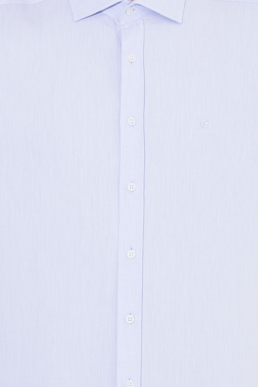 Açık Mavi Slim Fit Uzun Kollu Basic Gömlek - 50269714020