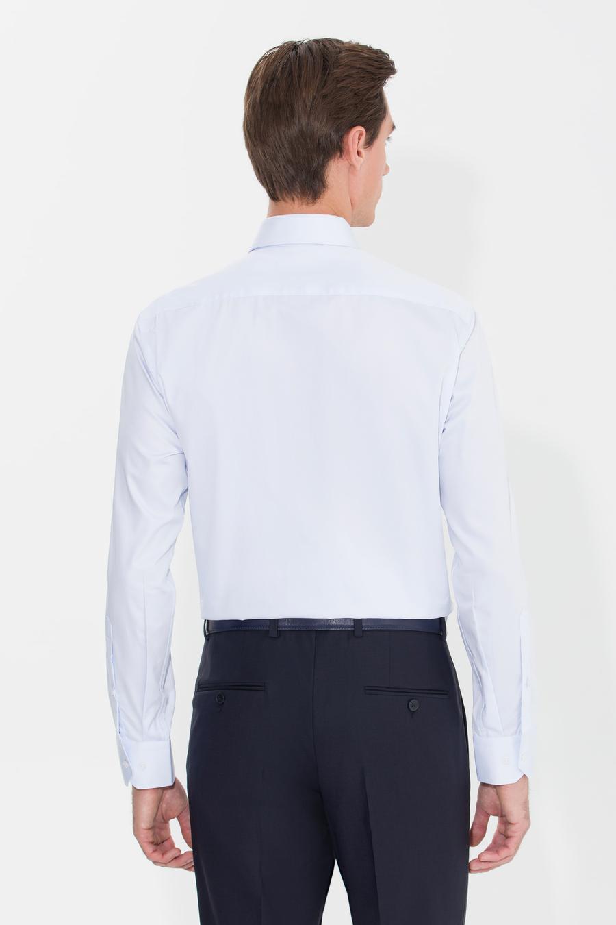 Açık Mavi Modern Fit Uzun Kollu Basic Gömlek - 50268925020