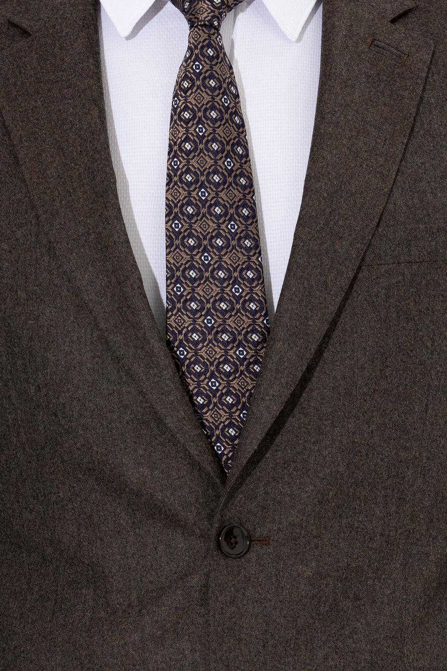 Kahverengi Slim Fit Yün Ceket - 50242804107