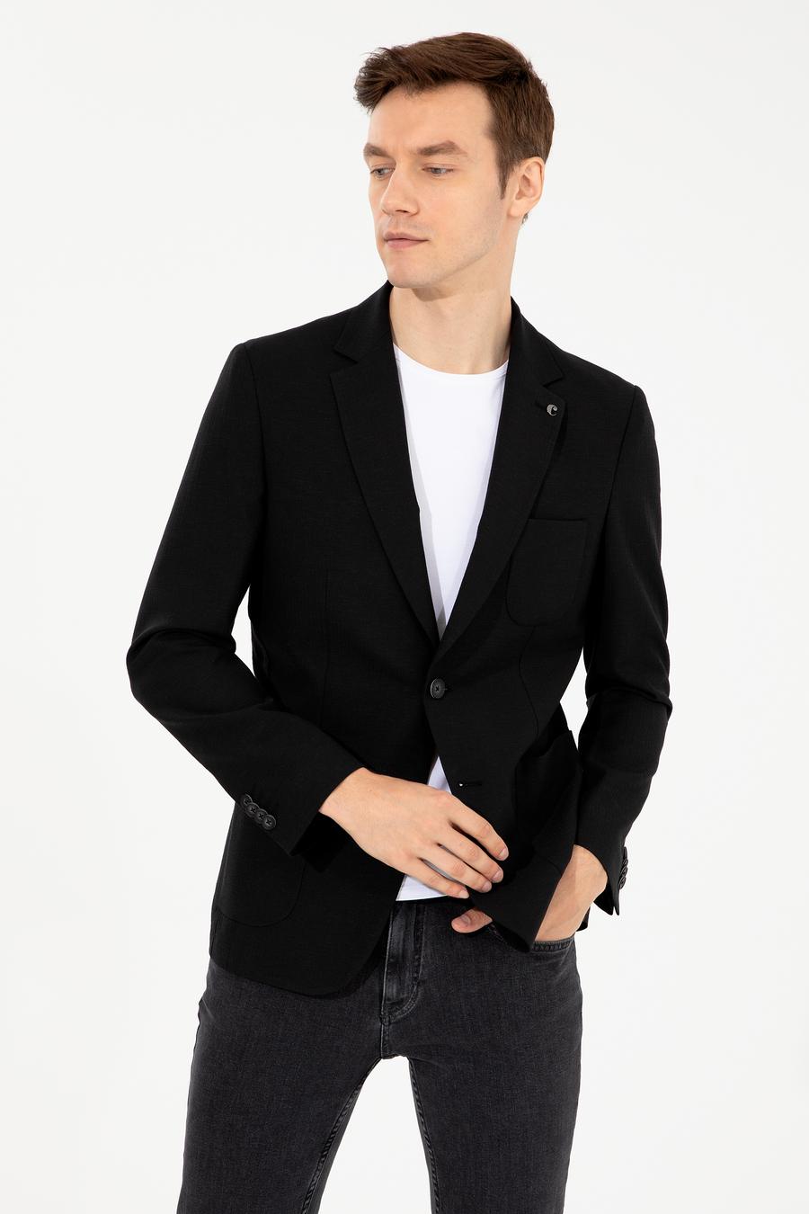 Siyah Slim Fit Ceket - 50251807008