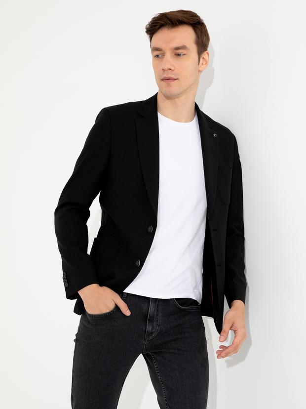 Siyah Slim Fit Ceket