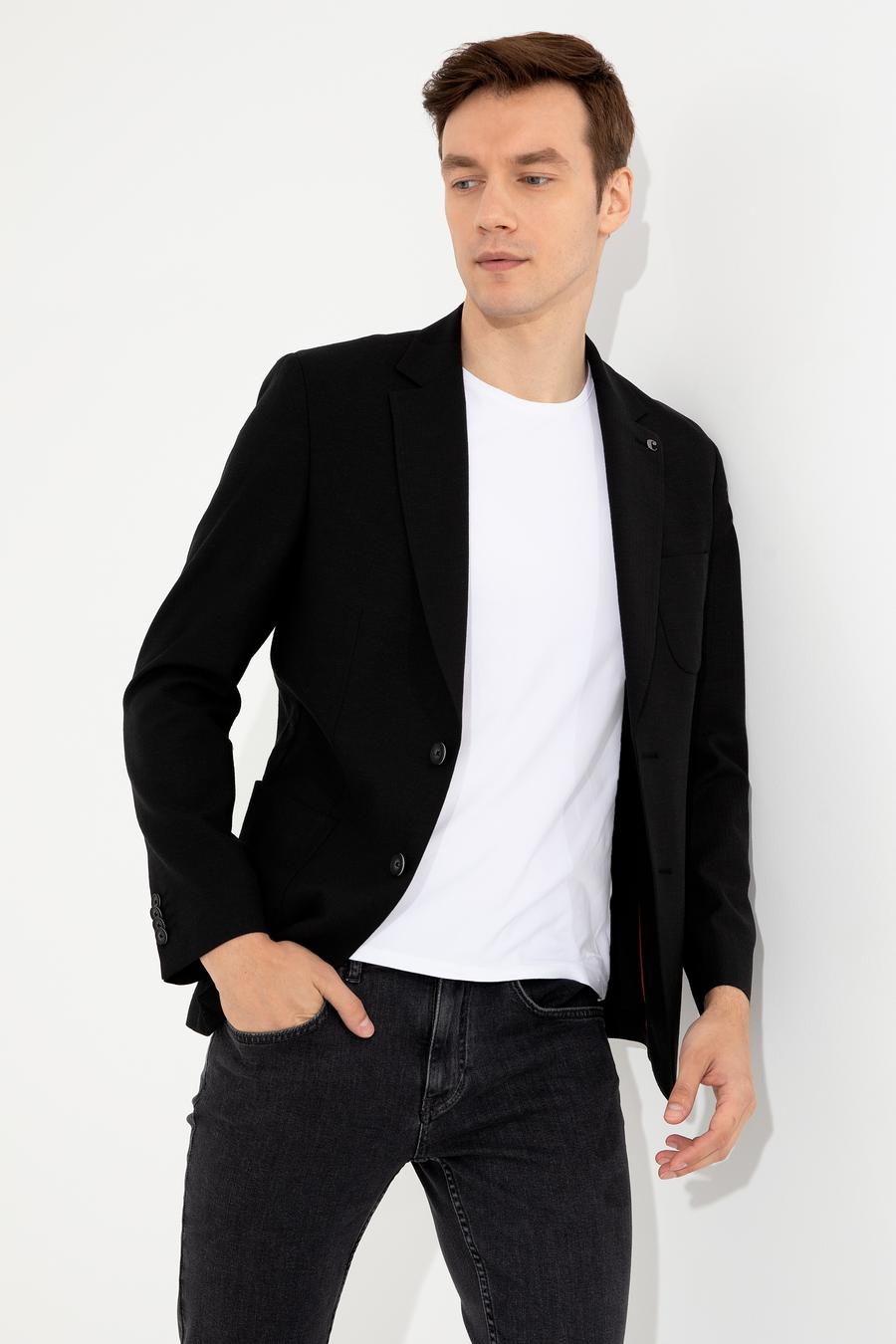 Siyah Slim Fit Ceket - 50251807008