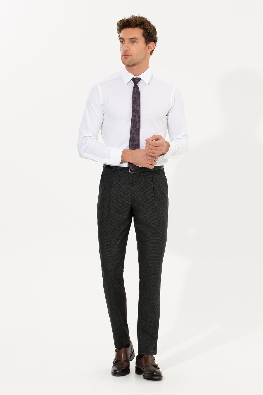 Siyah Dad Fit Kumaş Pantolon - 50258526005
