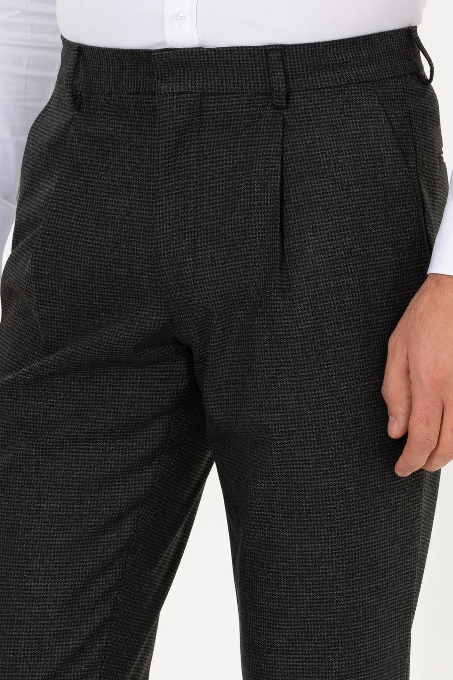 Siyah Dad Fit Kumaş Pantolon - 50258526005