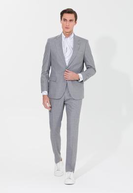 Gri Slim Fit Takım Elbise