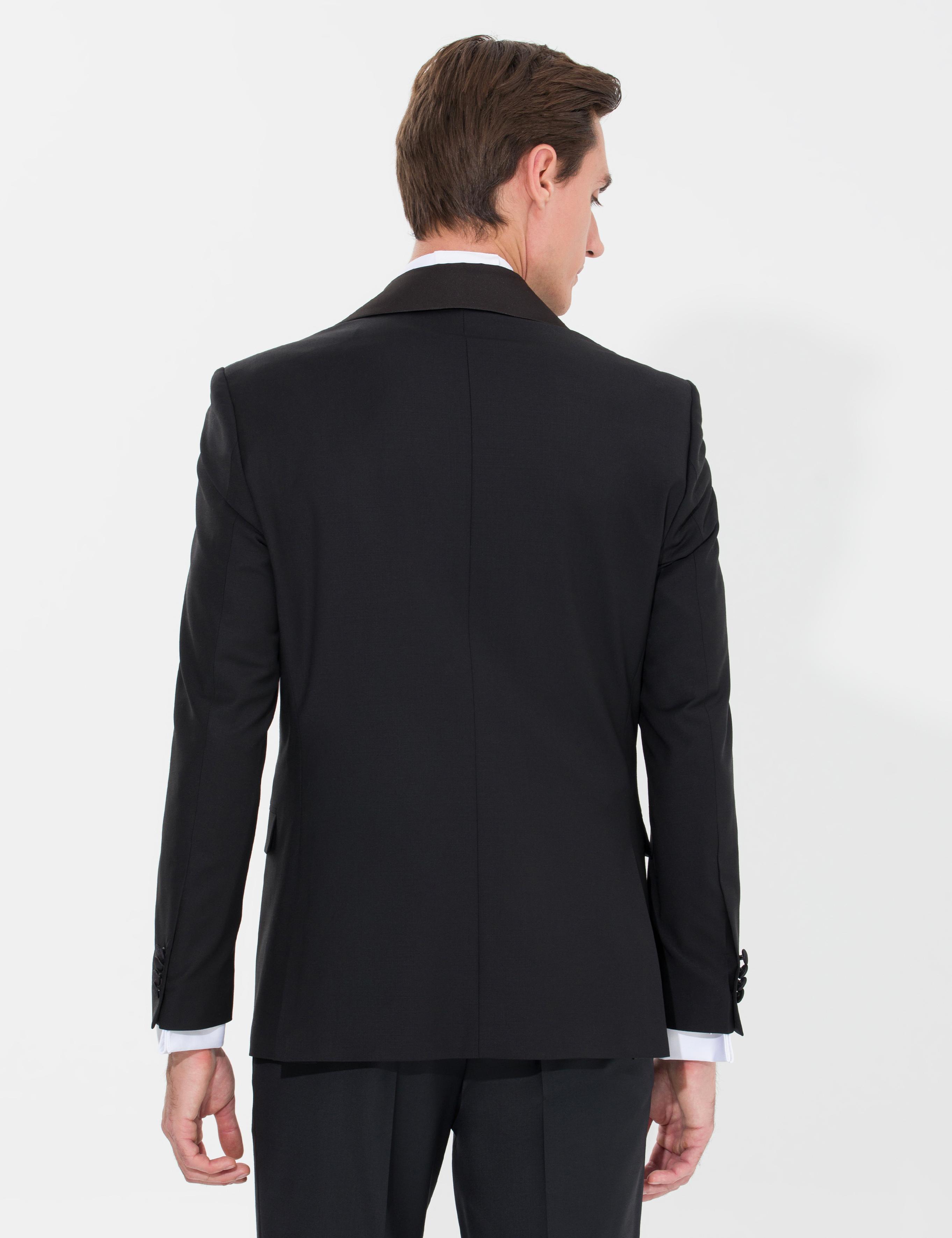 Siyah Slim Fit Smokin Ceket - 50266999008