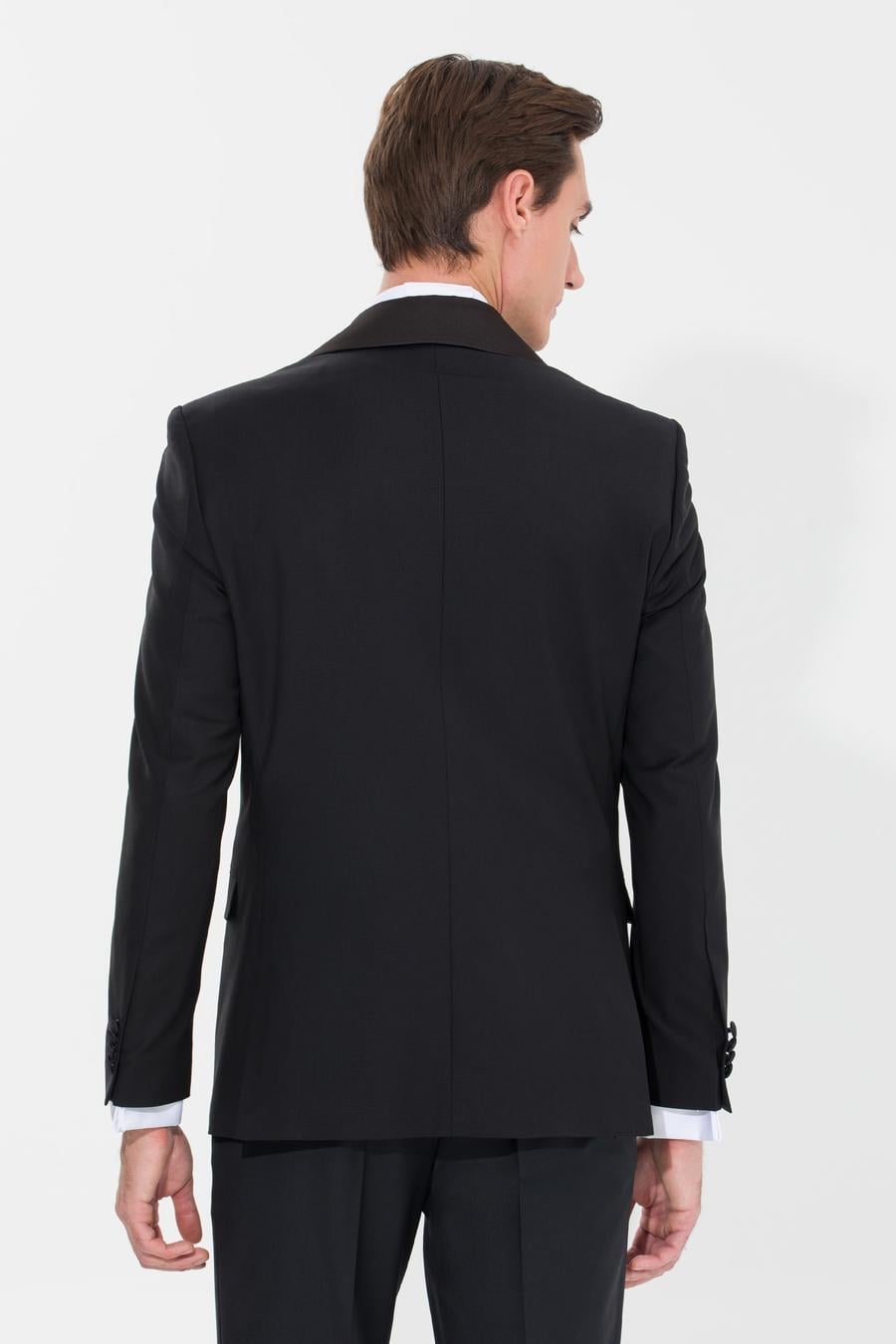 Siyah Slim Fit Smokin Ceket - 50266999008