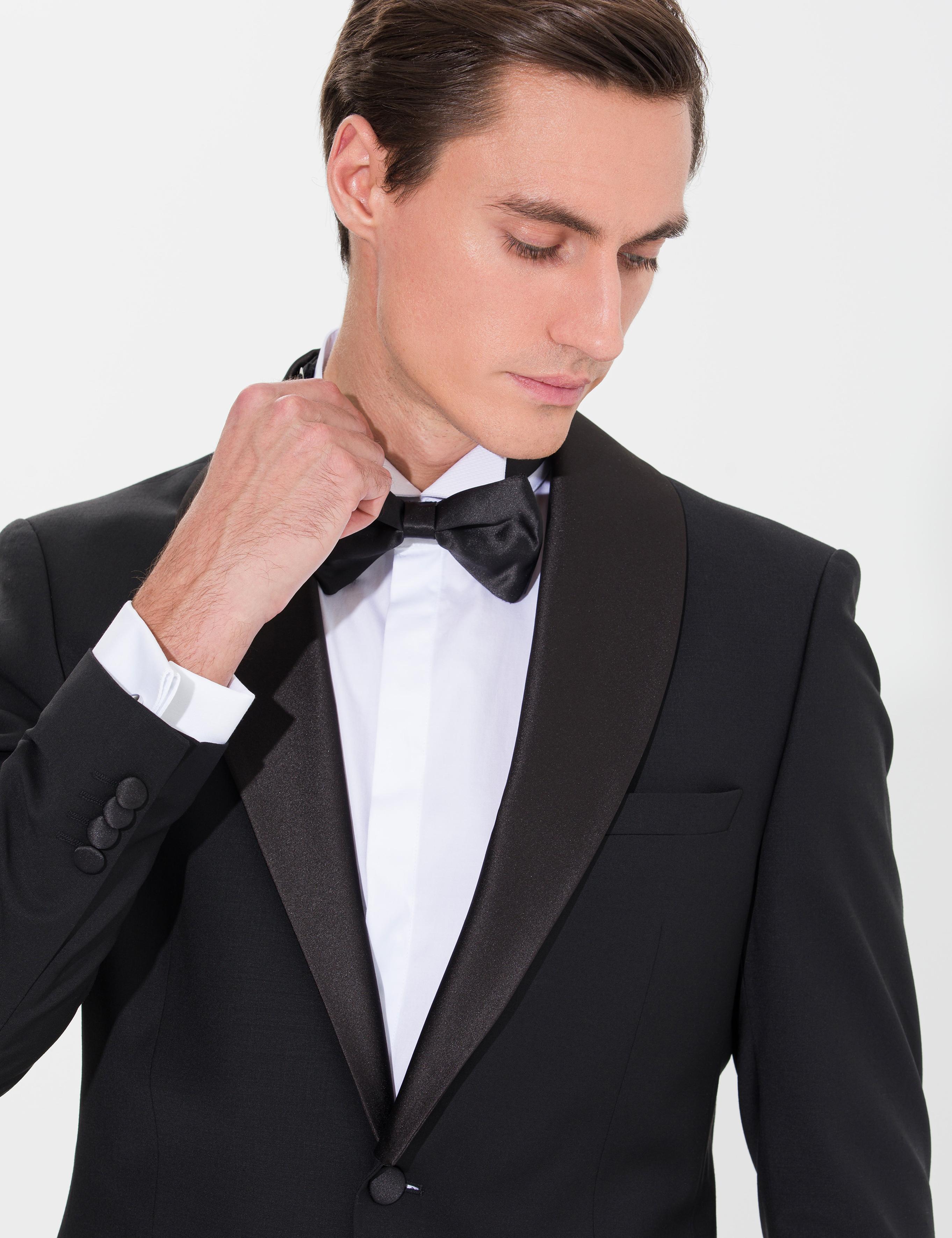 Siyah Slim Fit Smokin Ceket - 50266999008