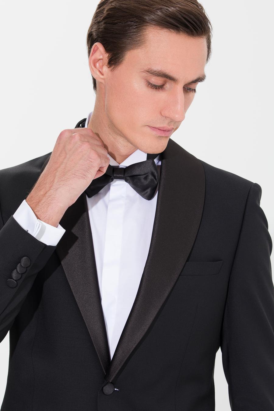 Siyah Slim Fit Smokin Ceket - 50266999008