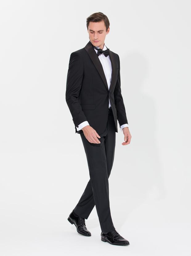 Siyah Slim Fit Smokin Ceket