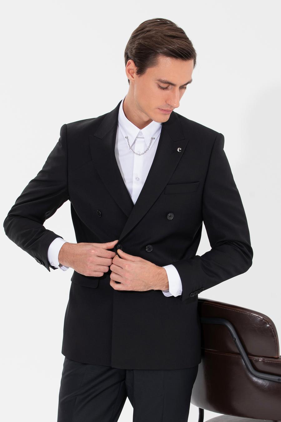 Siyah Slim Fit Ceket - 50266998041