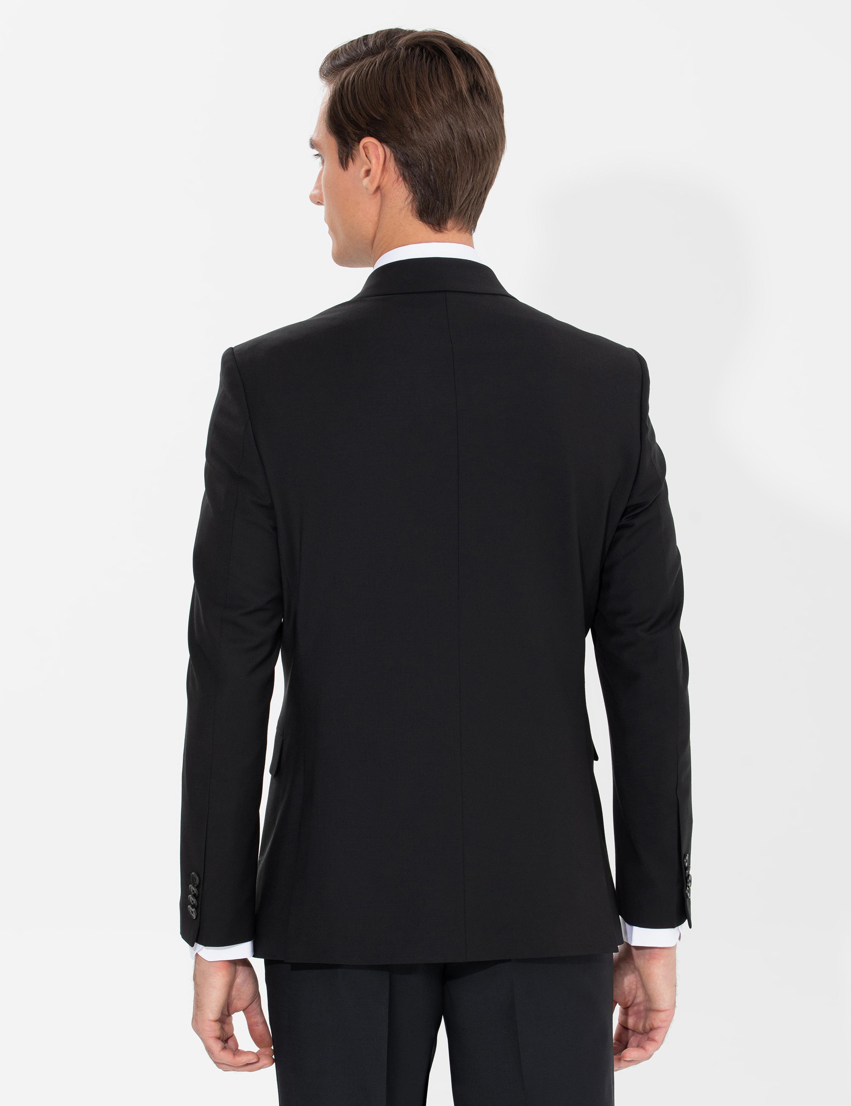Siyah Slim Fit Ceket - 50266998041