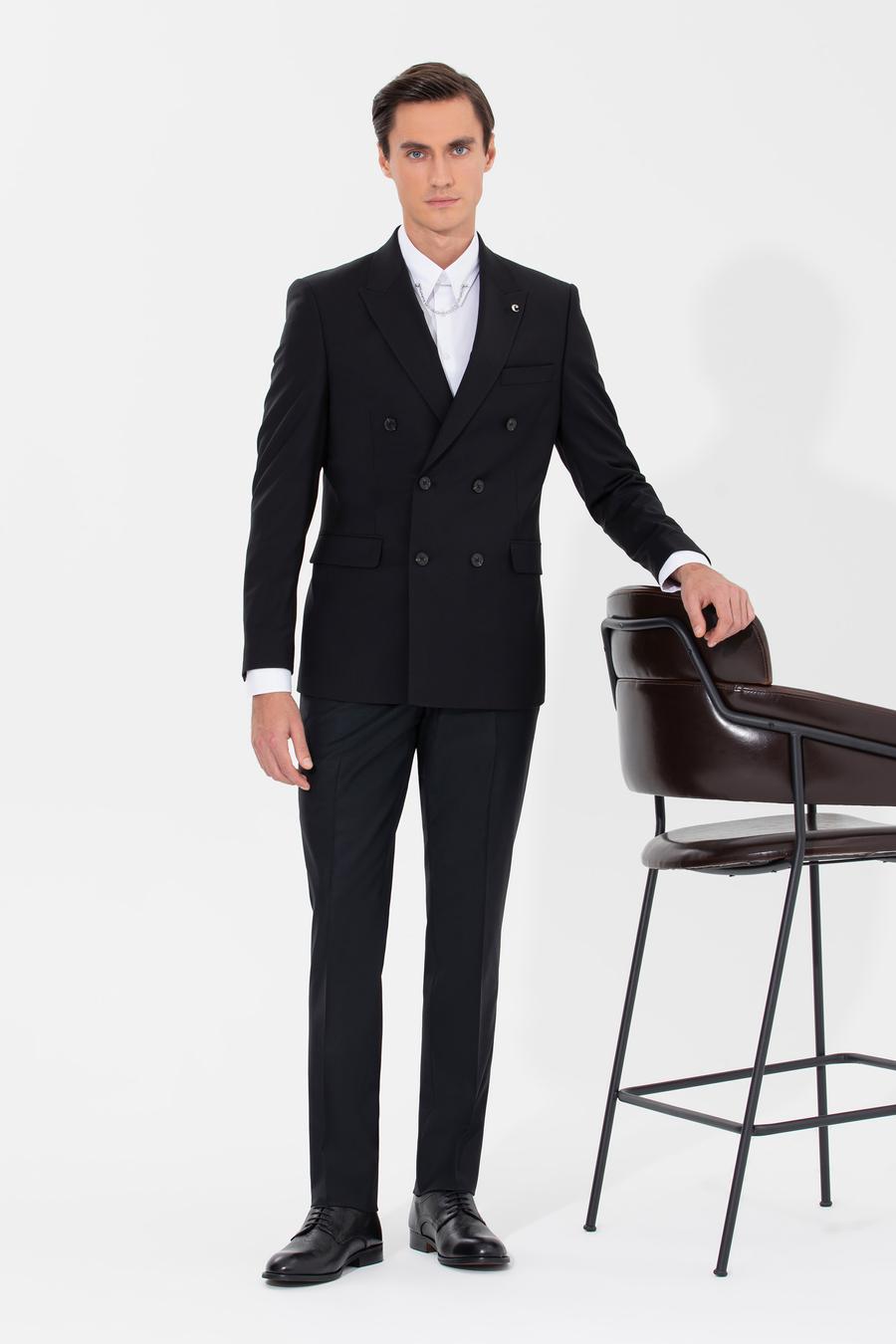 Siyah Slim Fit Ceket - 50266998041