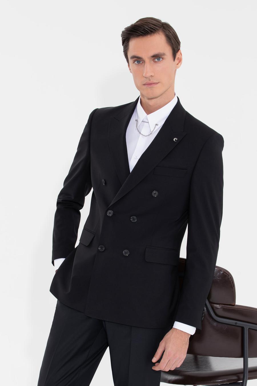 Siyah Slim Fit Ceket - 50266998041