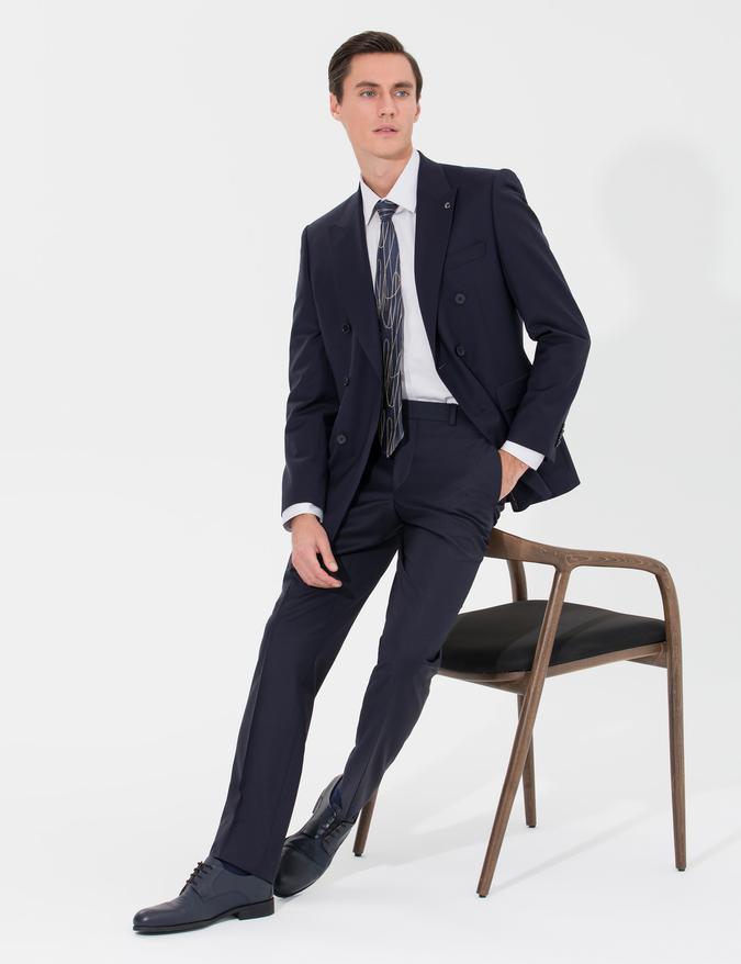 Lacivert Slim Fit Ceket