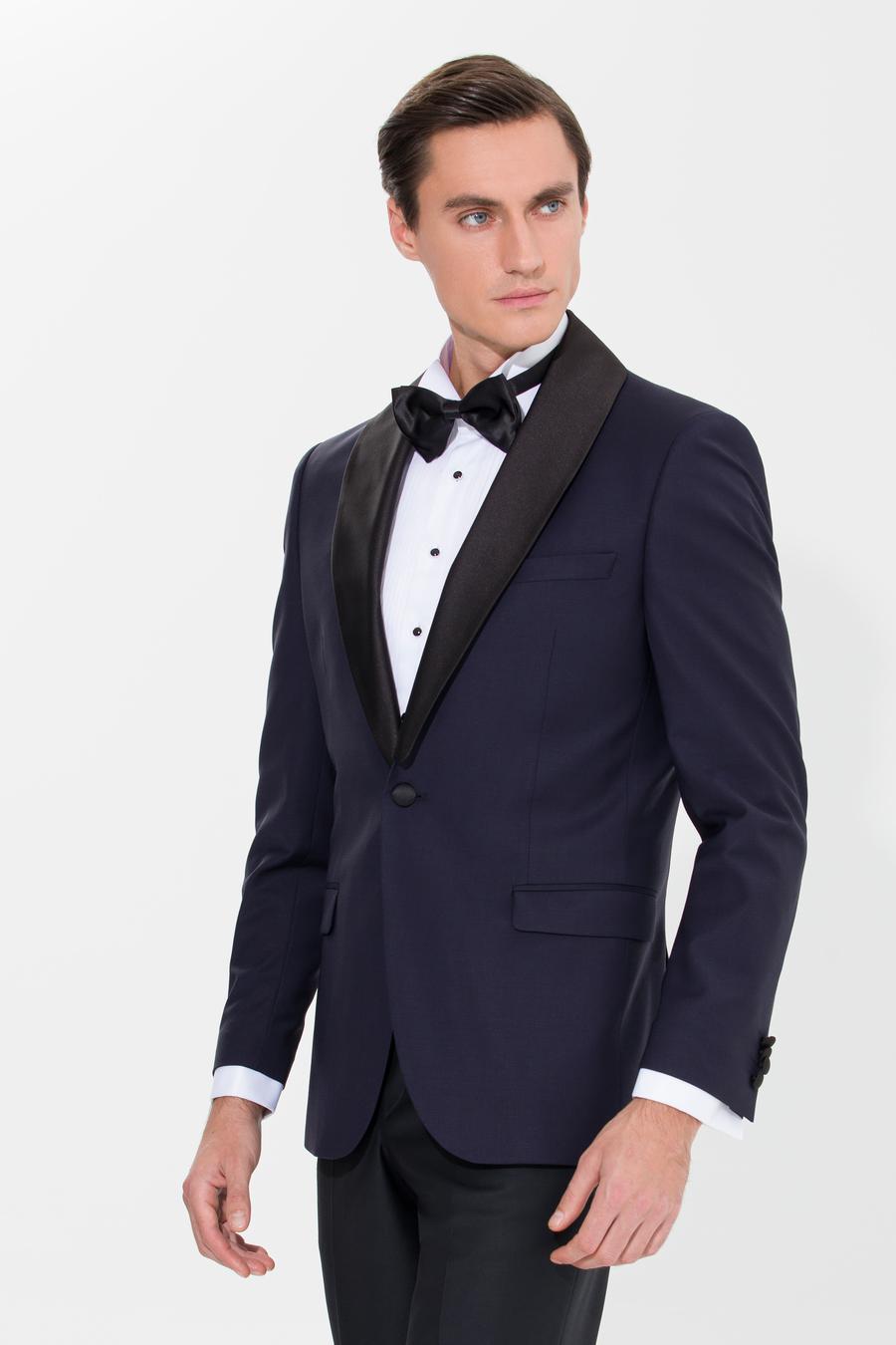 Lacivert Slim Fit Smokin Ceket - 50266999080