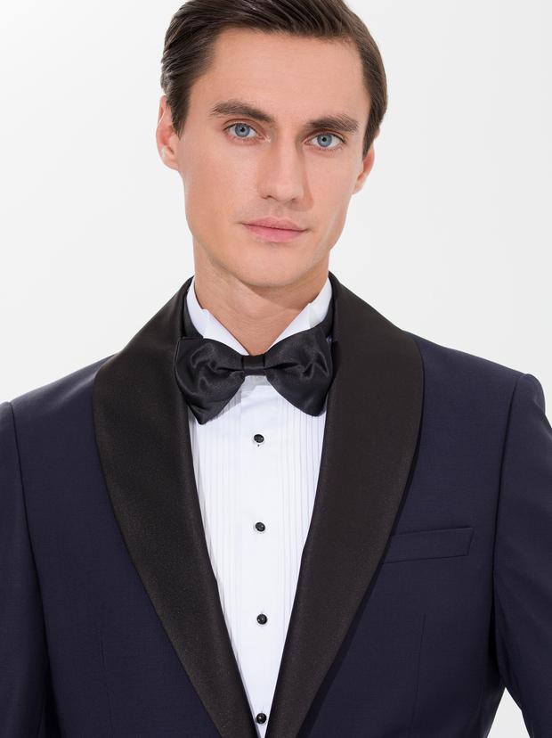Lacivert Slim Fit Smokin Ceket