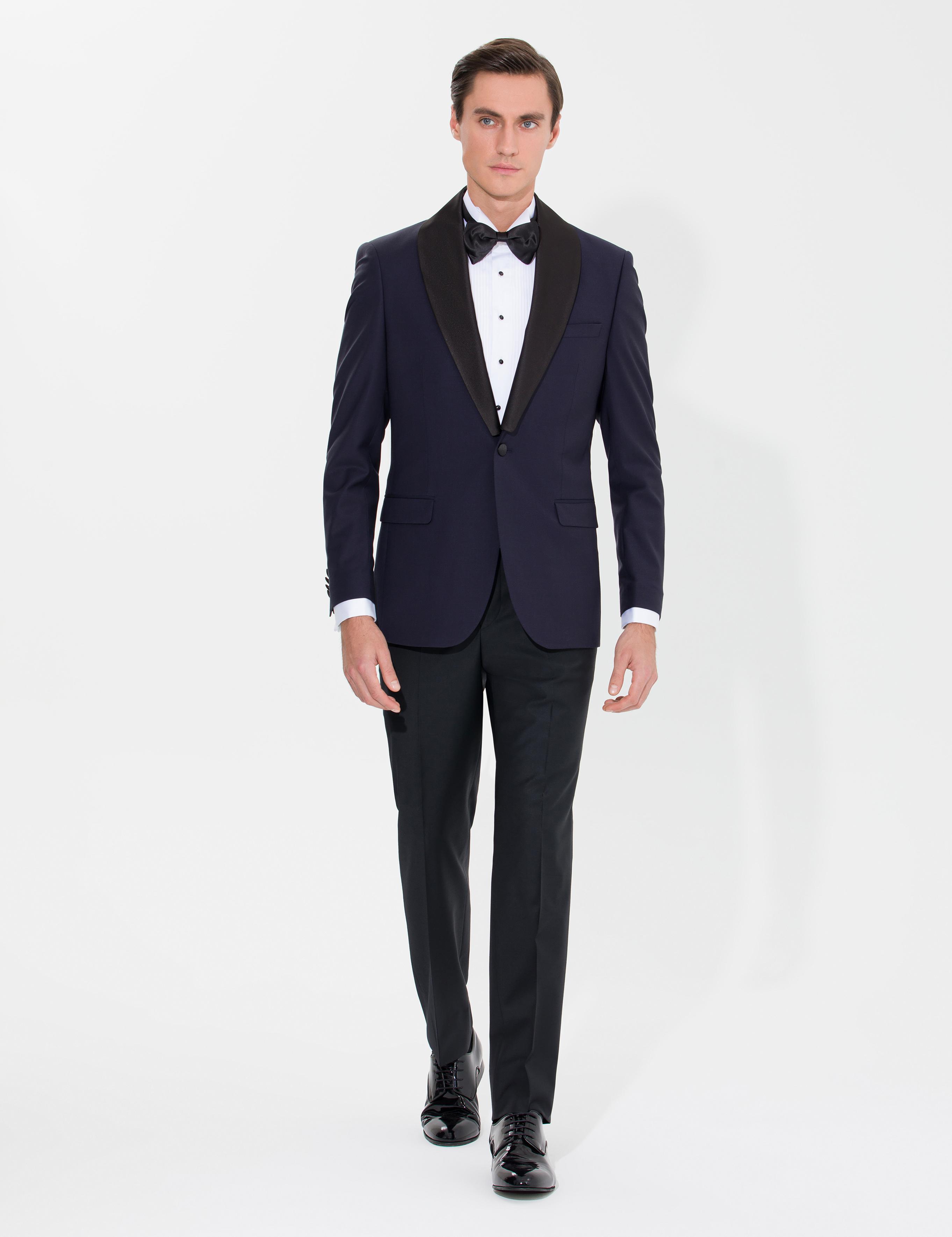 Lacivert Slim Fit Smokin Ceket - 50266999080