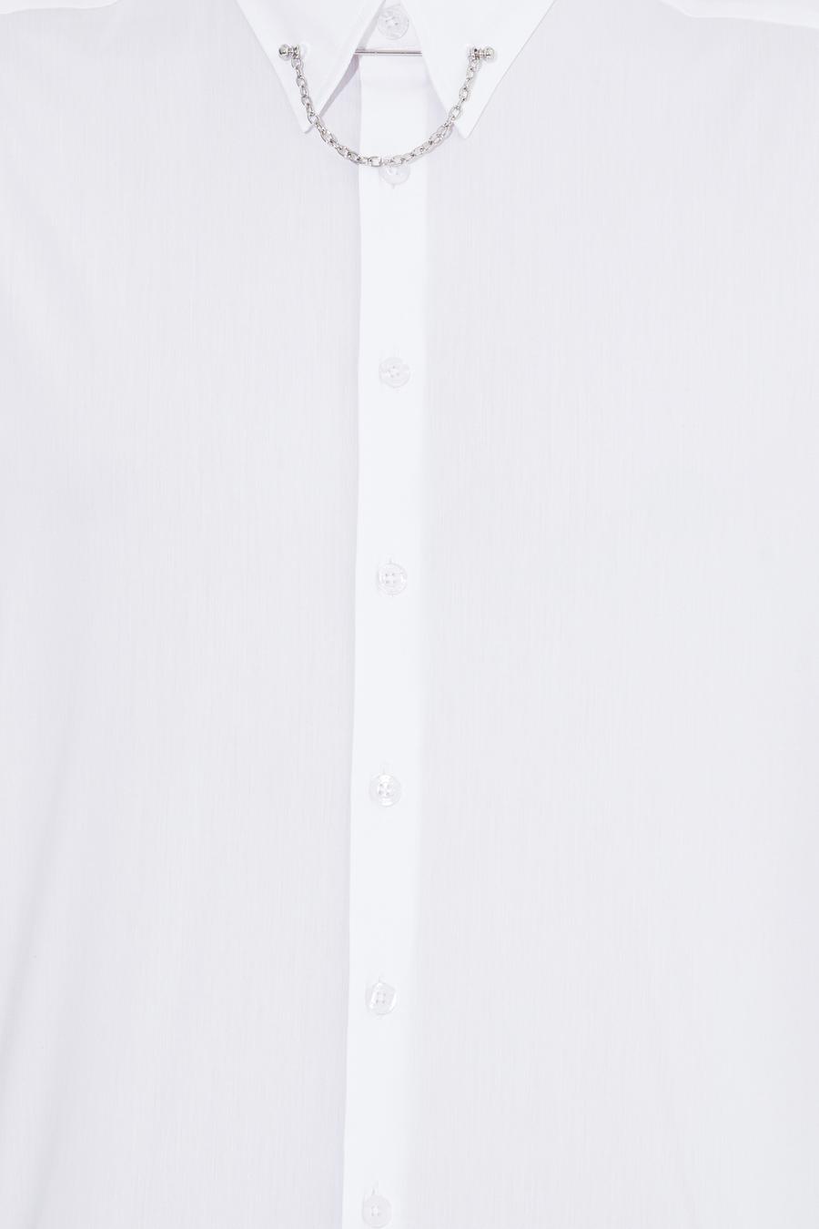 Beyaz Slim Fit Smokin Gömlek - 50270056004