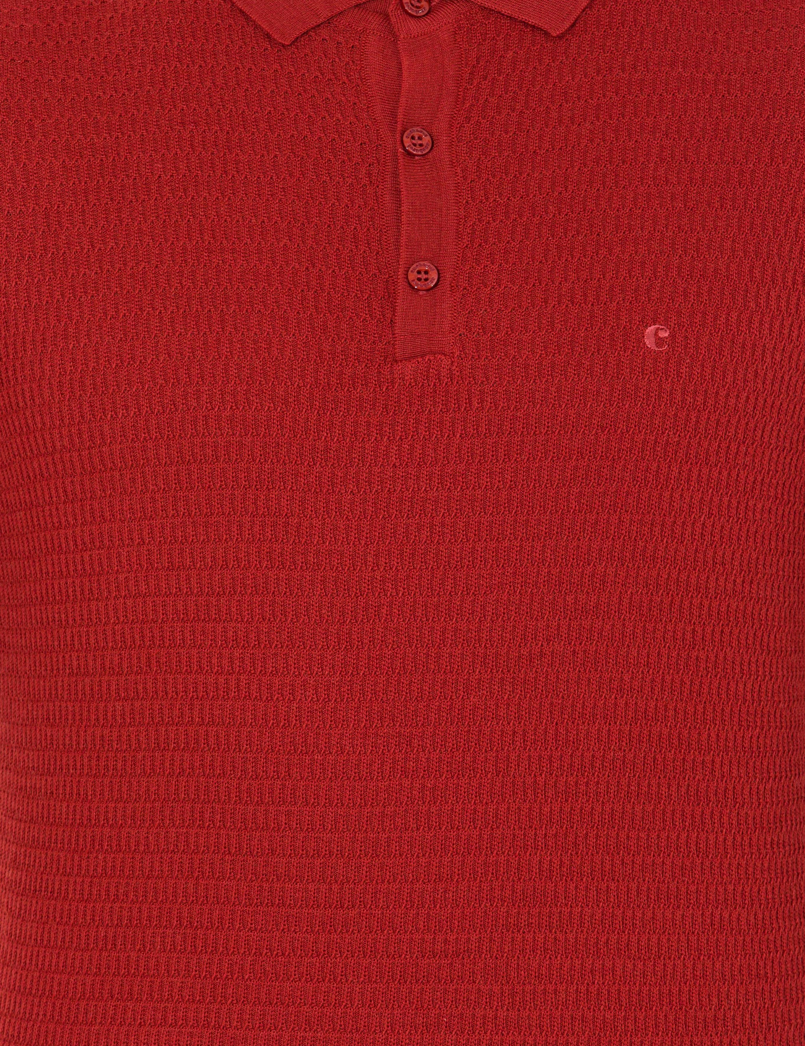 Kiremit Slim Fit Polo Yaka Triko Kazak - 50261181012