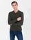 Haki Slim Fit Polo Yaka Triko Kazak