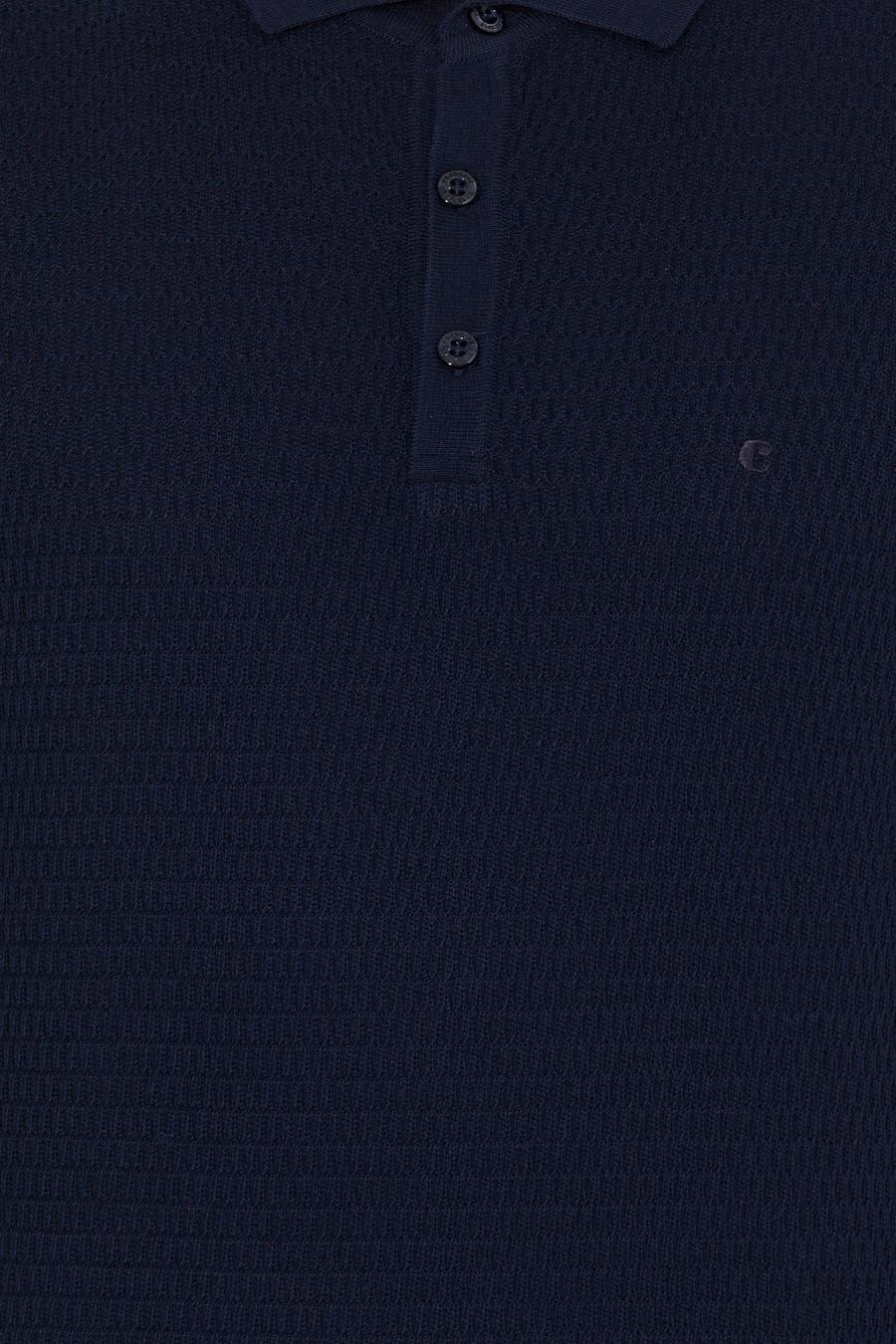 Lacivert Slim Fit Polo Yaka Triko Kazak - 50261181020