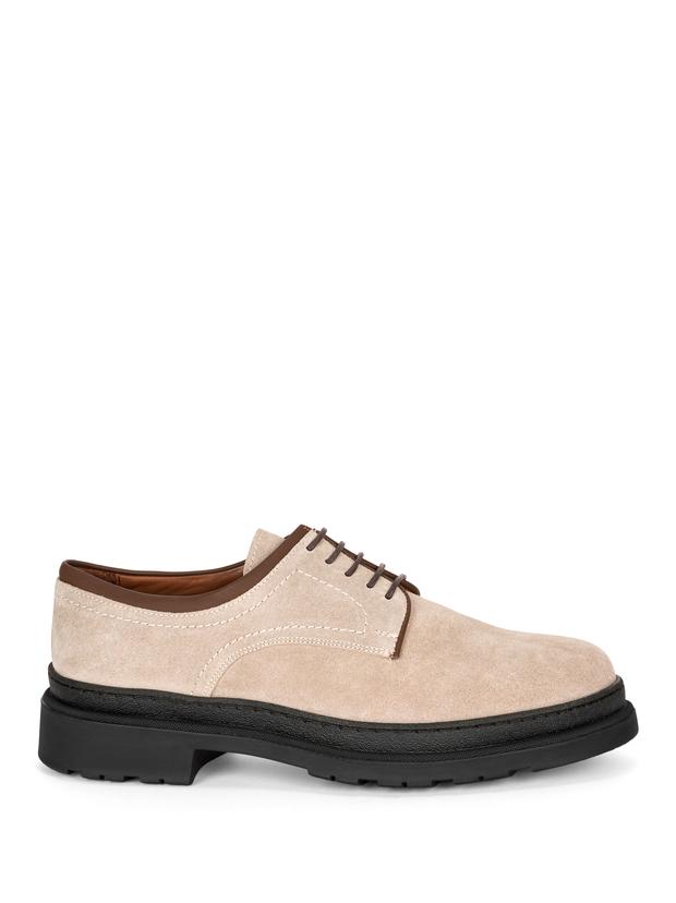 Bej %100 Deri Smart Casual Ayakkabı