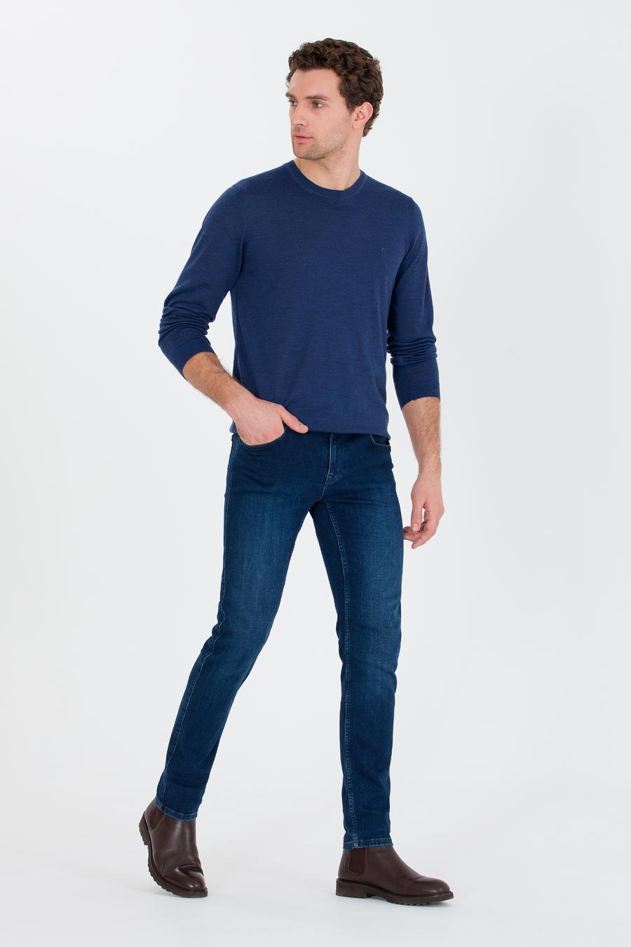 İndigo Slim Fit Bisiklet Yaka Triko Kazak - 50260321087