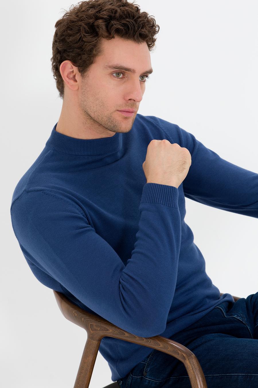 İndigo Slim Fit Çeyrek Balıkçı Yaka Basic Triko Kazak - 50260846049