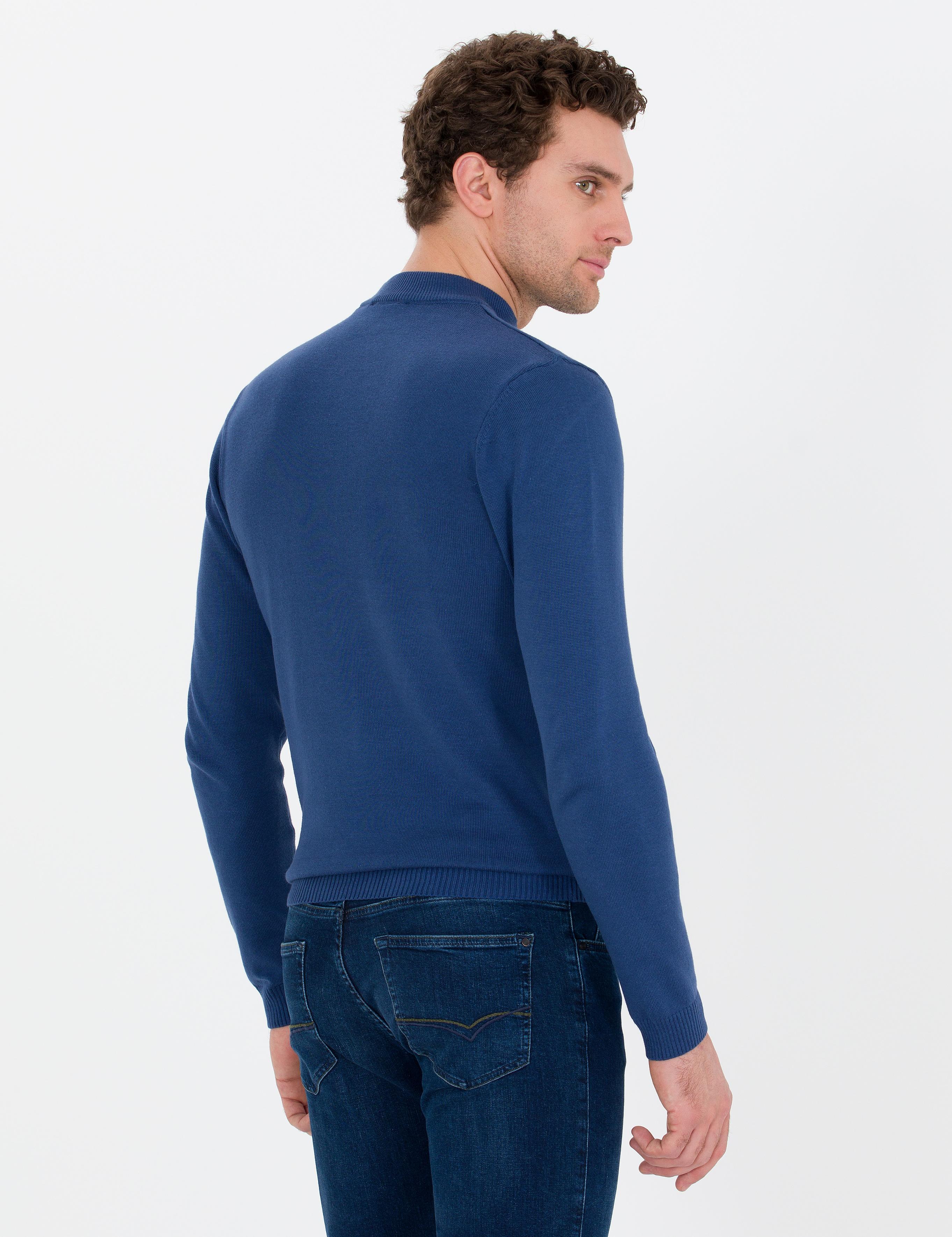İndigo Slim Fit Çeyrek Balıkçı Yaka Basic Triko Kazak - 50260846049