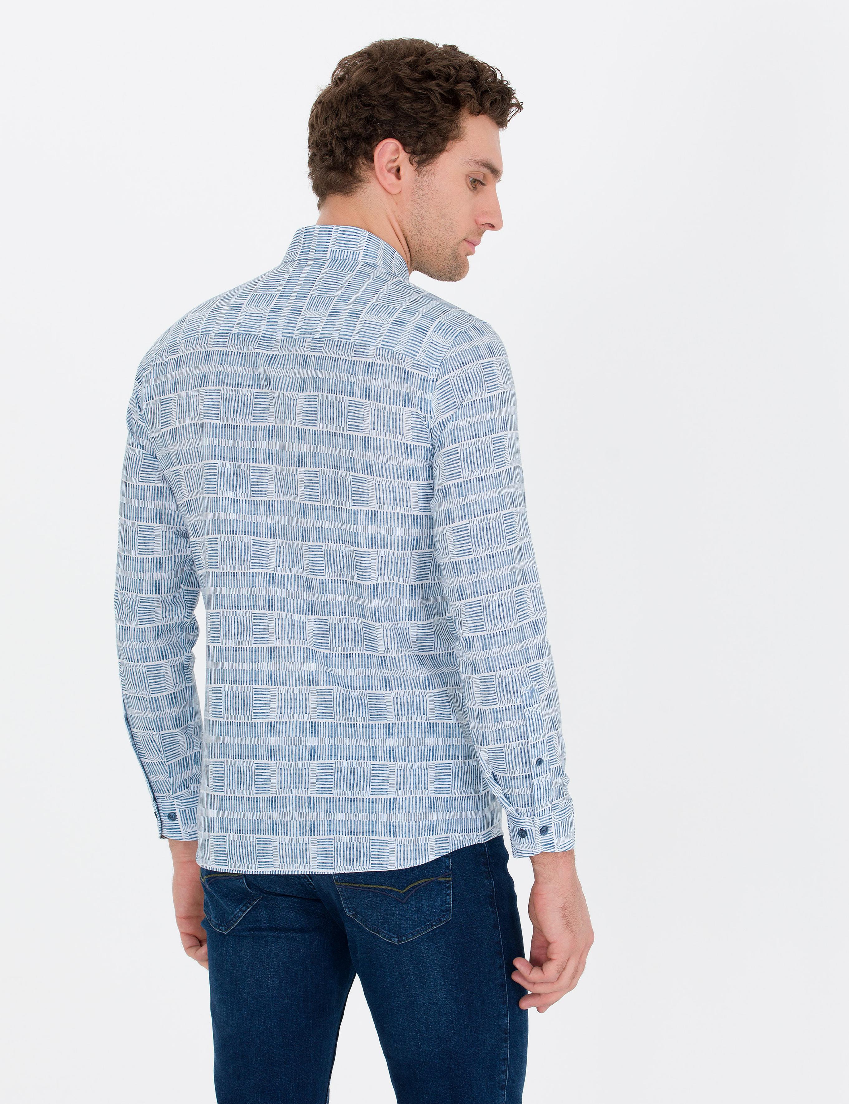 İndigo Slim Fit Uzun Kollu Gömlek - 50265455048