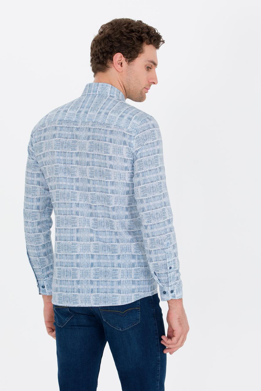 İndigo Slim Fit Uzun Kollu Gömlek - 50265455048