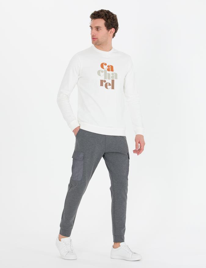 Gri Melanj Jogger Fit Eşofman Altı