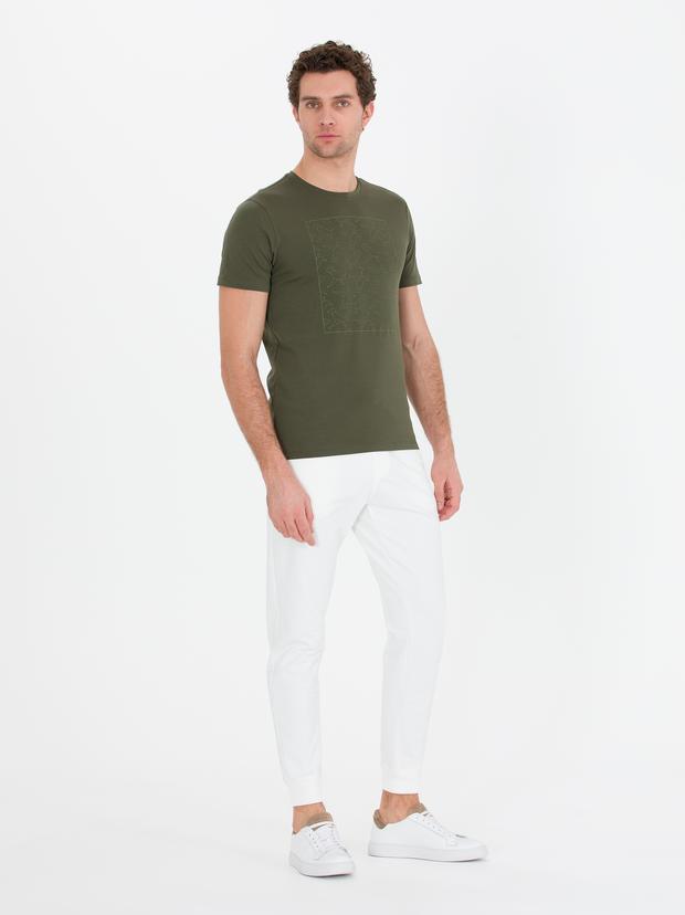 Ekru New Slim Fit Eşofman Altı