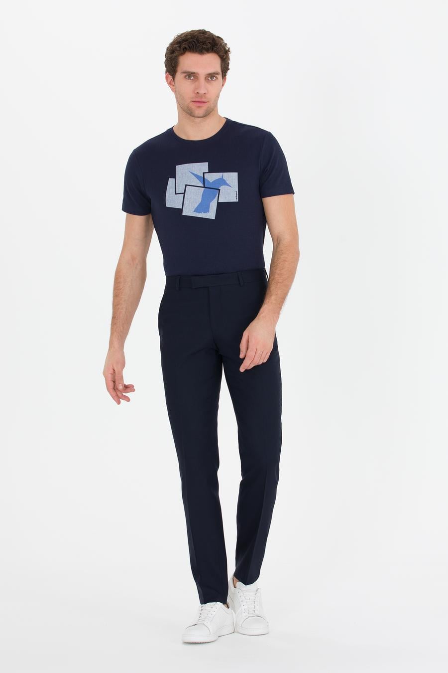 Lacivert Slim Fit Kumaş Pantolon - 50267707025