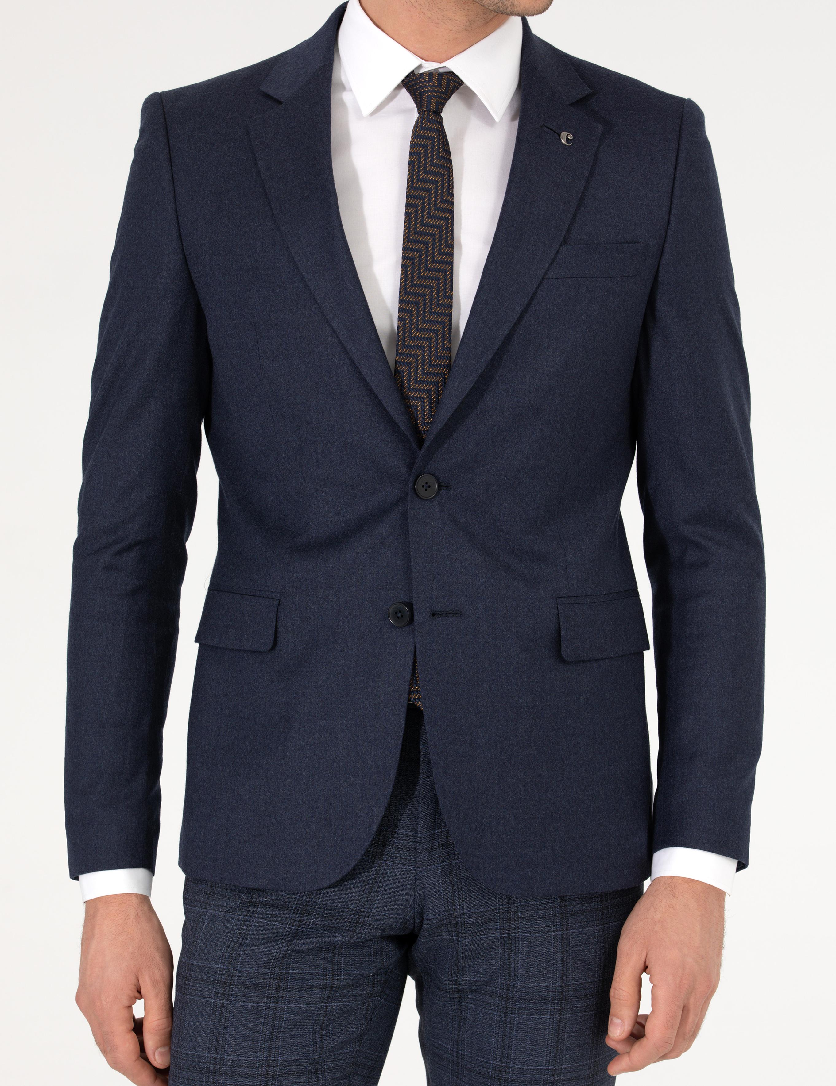 Lacivert Slim Fit Ceket - 50258858107