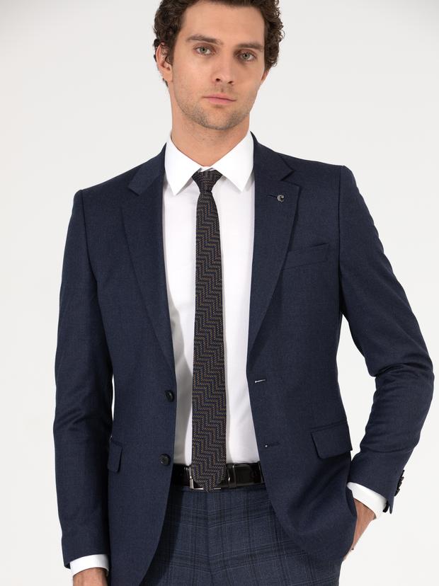 Lacivert Slim Fit Ceket