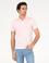 Pembe Polo Yaka Slim Fit Basic Merserize T-shirt