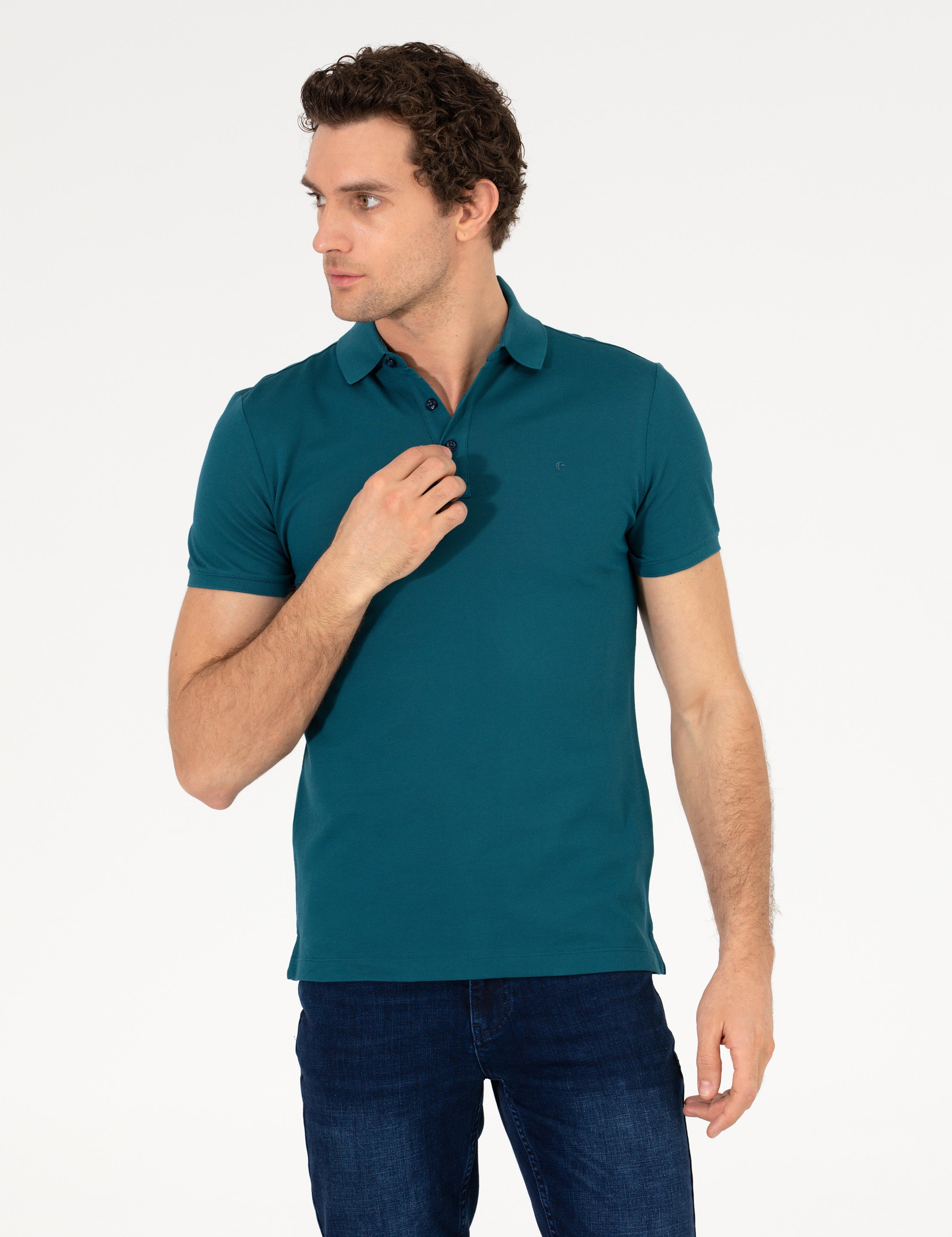 Zümrüt Polo Yaka Slim Fit Basic Merserize T-shirt - 50265364166