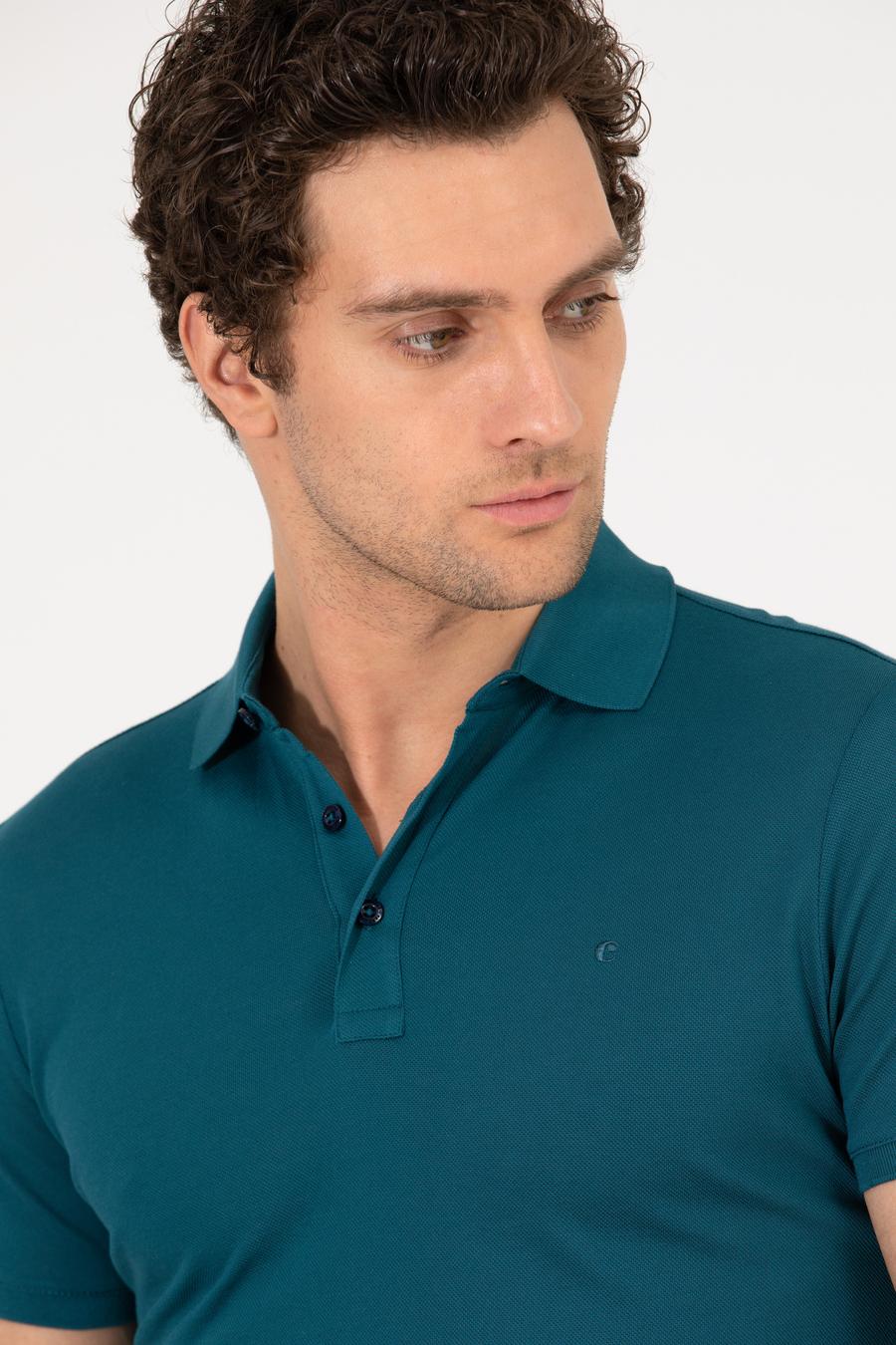 Zümrüt Polo Yaka Slim Fit Basic Merserize T-shirt - 50265364166