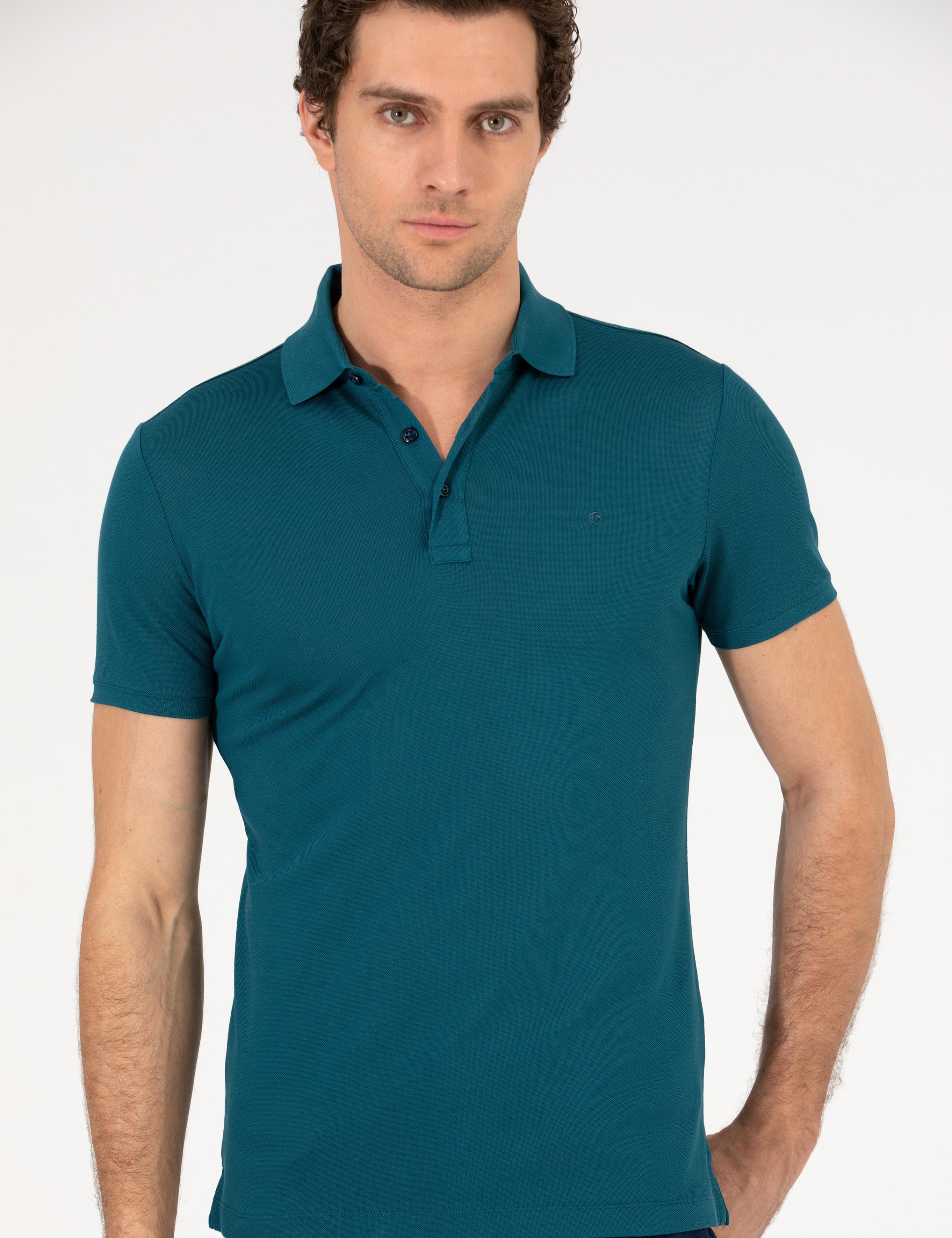 Zümrüt Polo Yaka Slim Fit Basic Merserize T-shirt - 50265364166