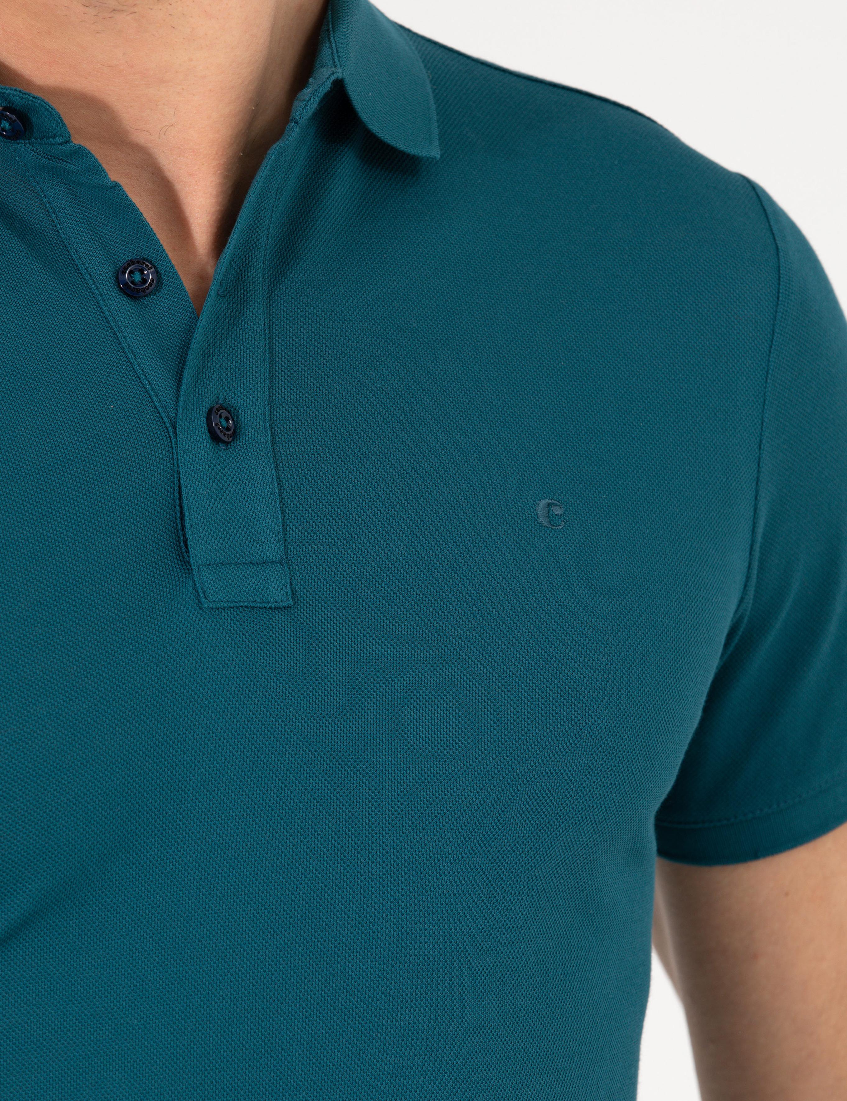 Zümrüt Polo Yaka Slim Fit Basic Merserize T-shirt - 50265364166